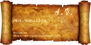Abt Vaszilia névjegykártya